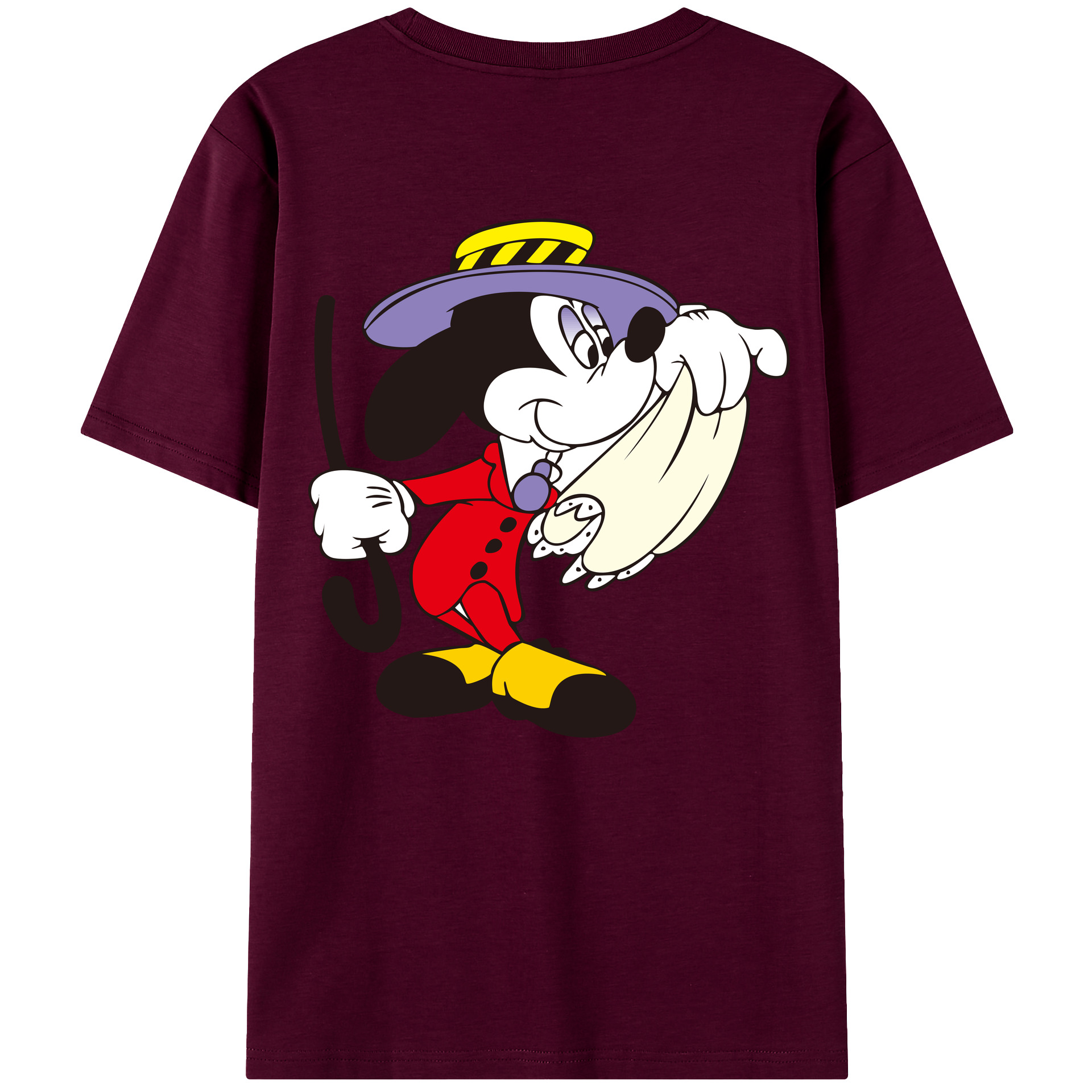 （画像用） ミッキーマウス Mickey Mouse レディース半袖Tシャツ(バックプリント)
